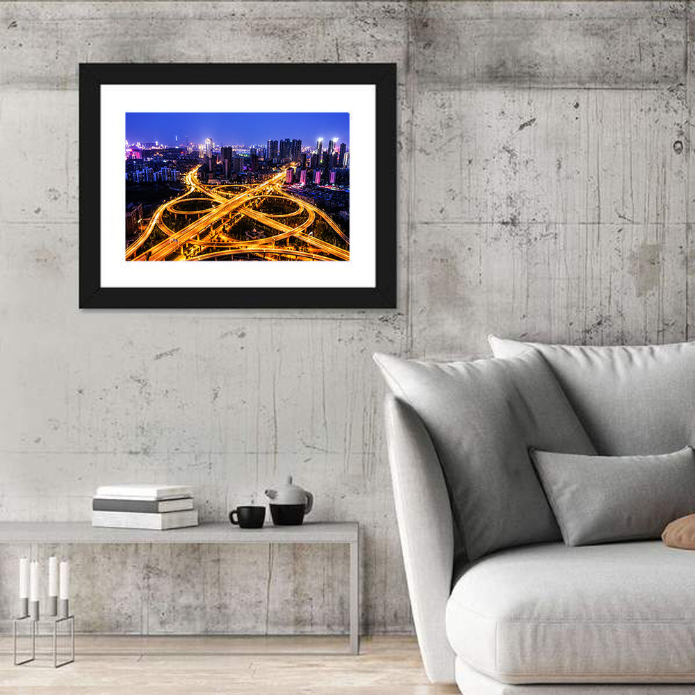 Hanyang District Interchange Nightscape Wall Art