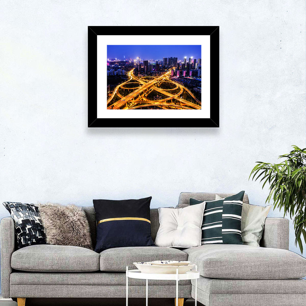 Hanyang District Interchange Nightscape Wall Art