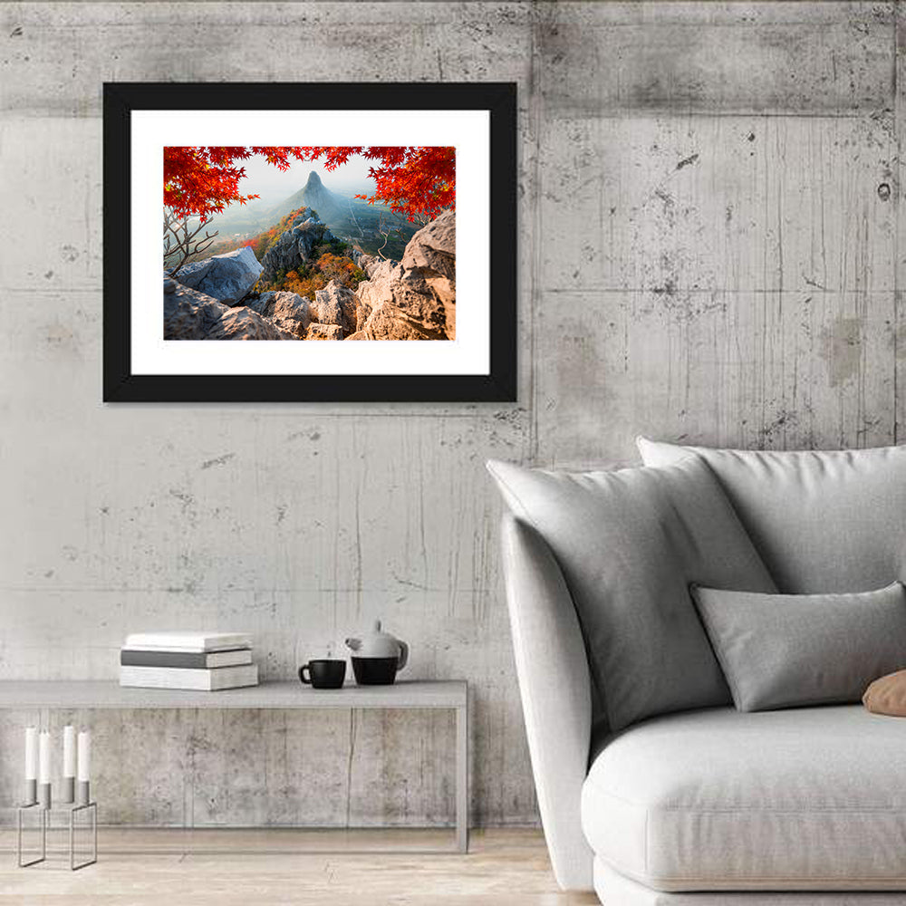 Khao Nor Maple Framed Peak Wall Art in a room, landscape