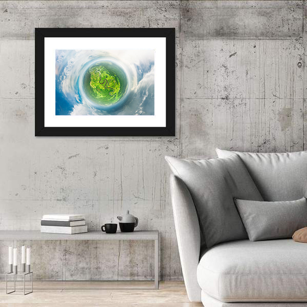 Spherical Forest from Space Wall Art