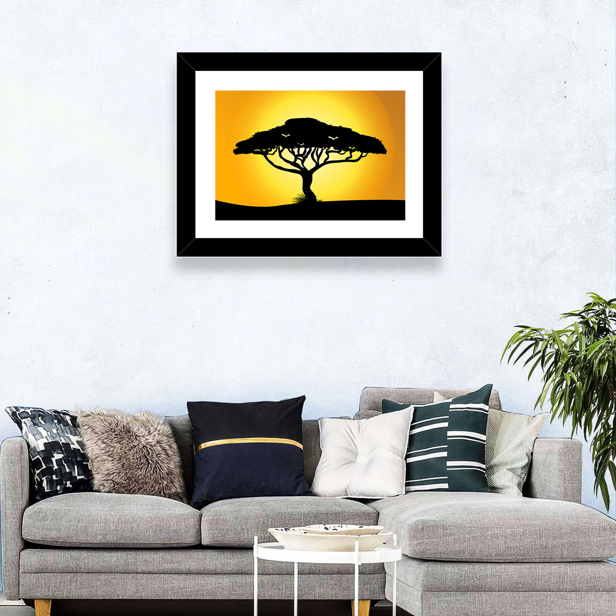 Tree at Sunset Wall Art