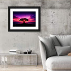 Baobab Sunset Silhouette Wall Art