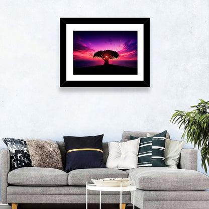 Baobab Tree Sunset Wall Art