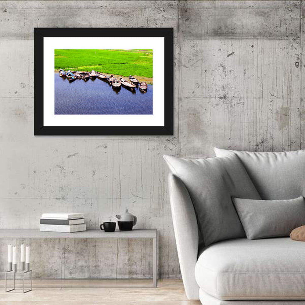 Boats at the Shoreline Wall Art