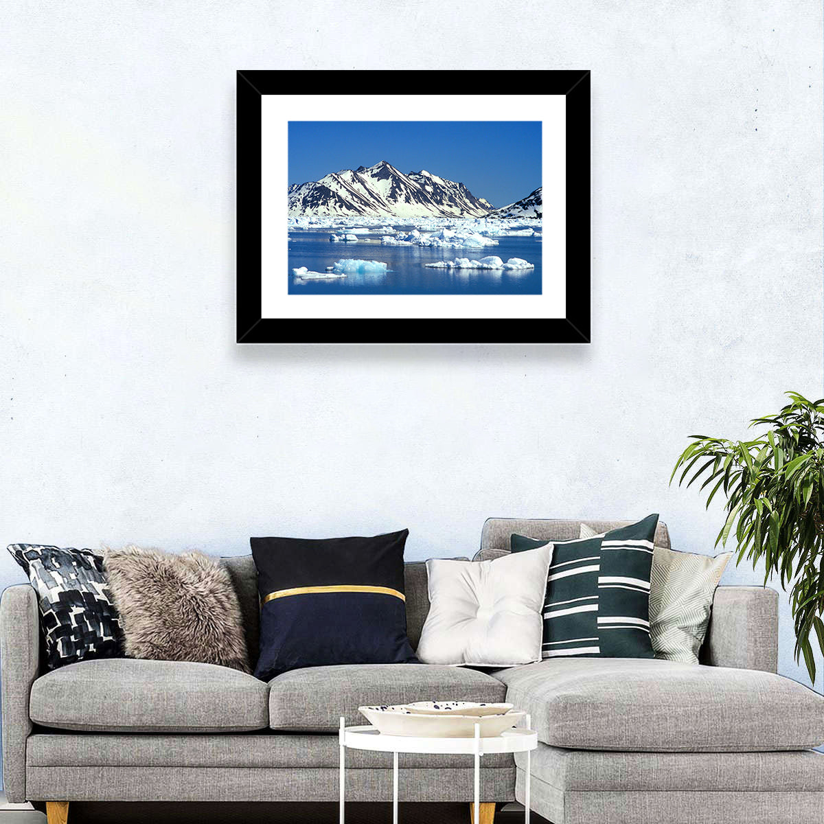 Eastern Greenland Sea Wall Art in a room, landscape