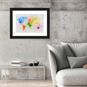 Watercolor World Map Wall Art