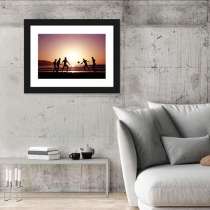 Football and Beach Sunset Wall Art