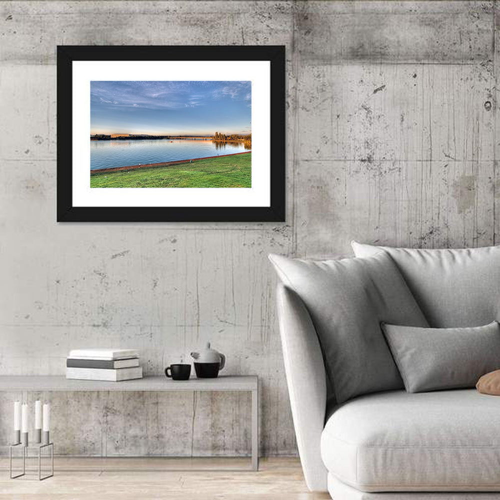Lake Burley Griffin, Canberra Wall Art in a room, landscape