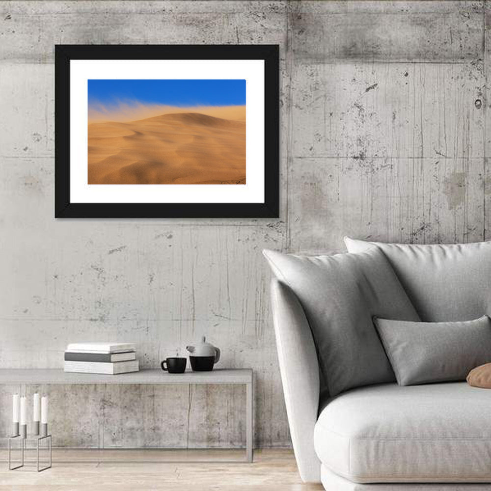 Dune Crest Sandstorm Wall Art in a room, landscape