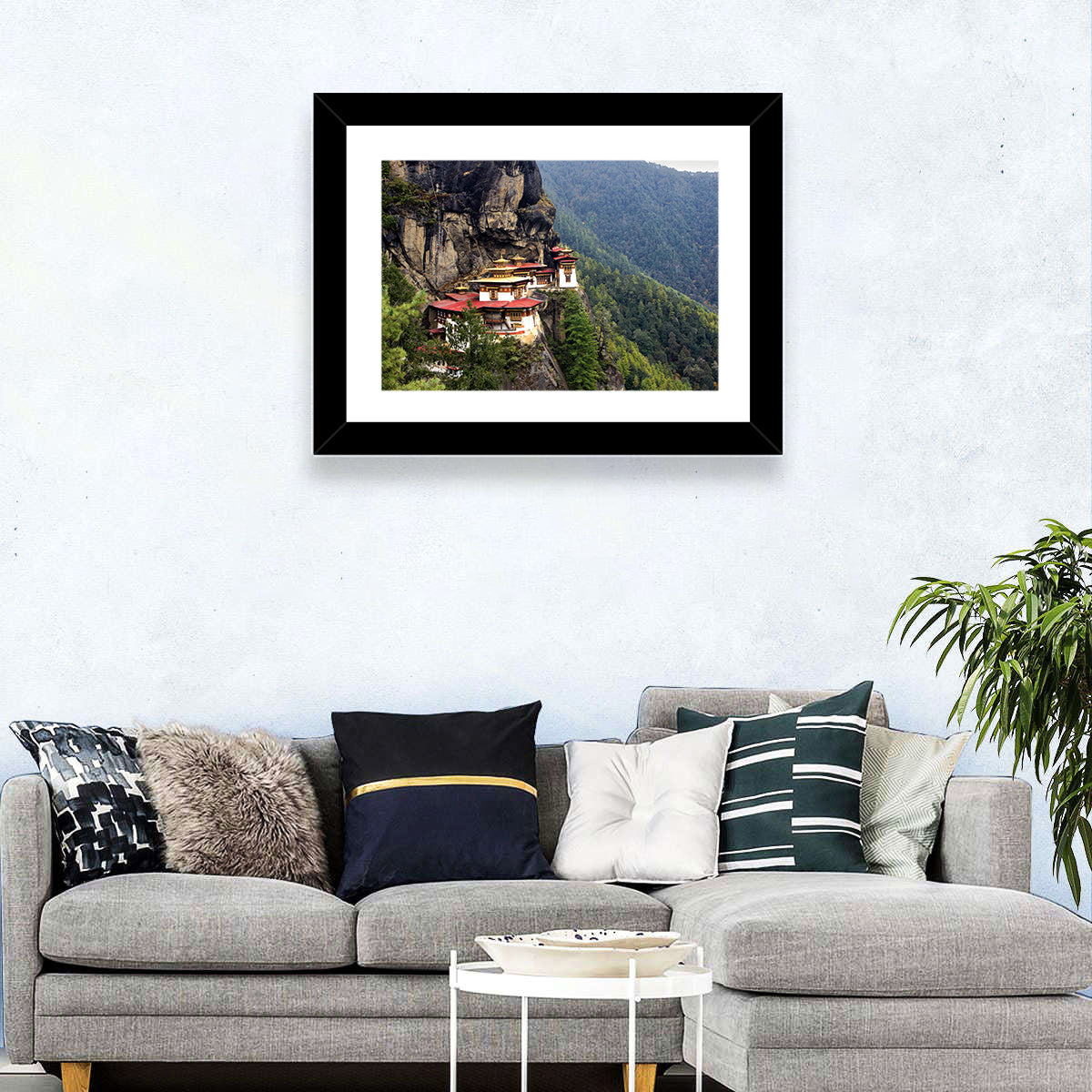 Tiger's Nest Monastery, Paro Bhutan Wall Art in a room, landscape