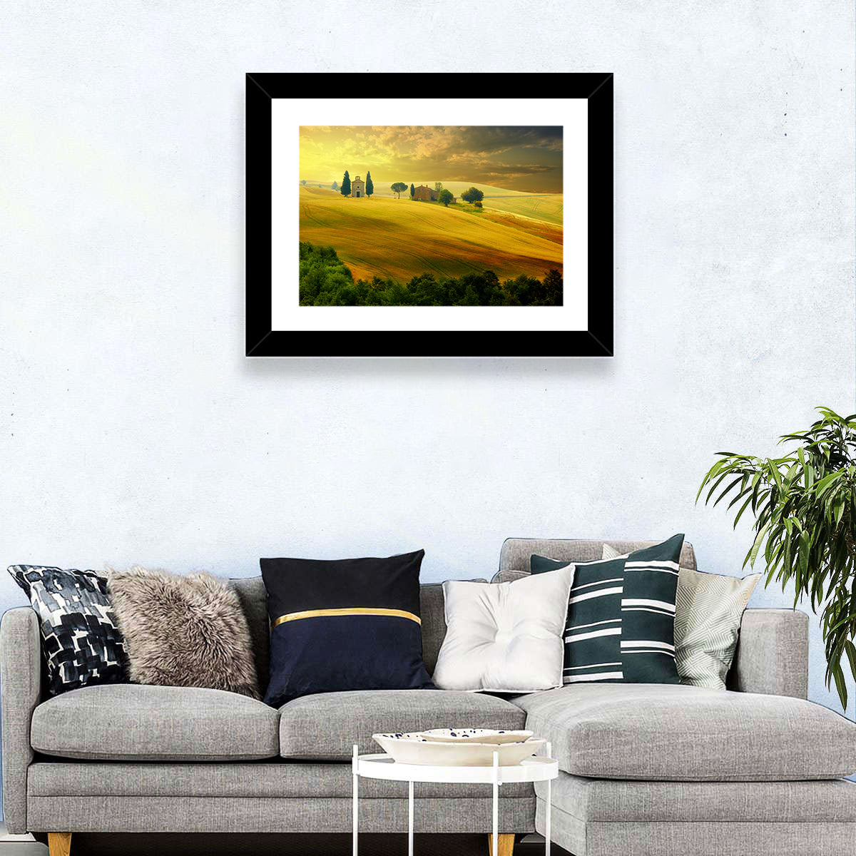 Tuscany Golden Hour Landscape Wall Art
