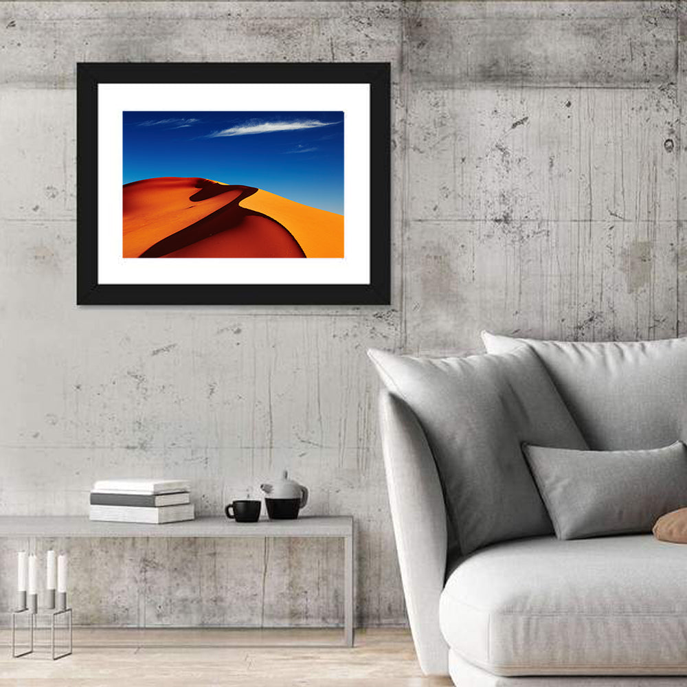 Sahara Dune Shadow Wall Art in a room, landscape