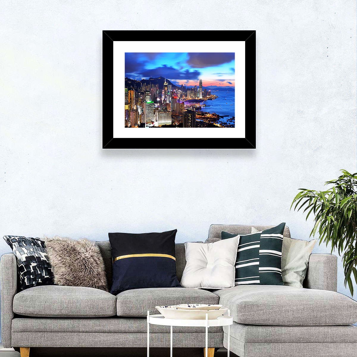 Hong Kong Coastal Skyline Wall Art