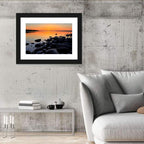 Rocky Lake Sunset Wall Art