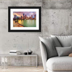 Boston Harbor Skyline at Sunset Wall Art