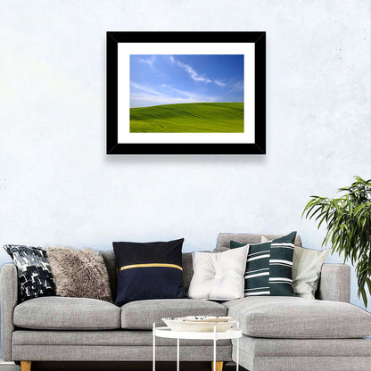 Green Hill And Blue Sky Wall Art