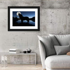 Howling Wolf at Full Moon Wall Art