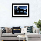 Howling Wolf at Full Moon Wall Art