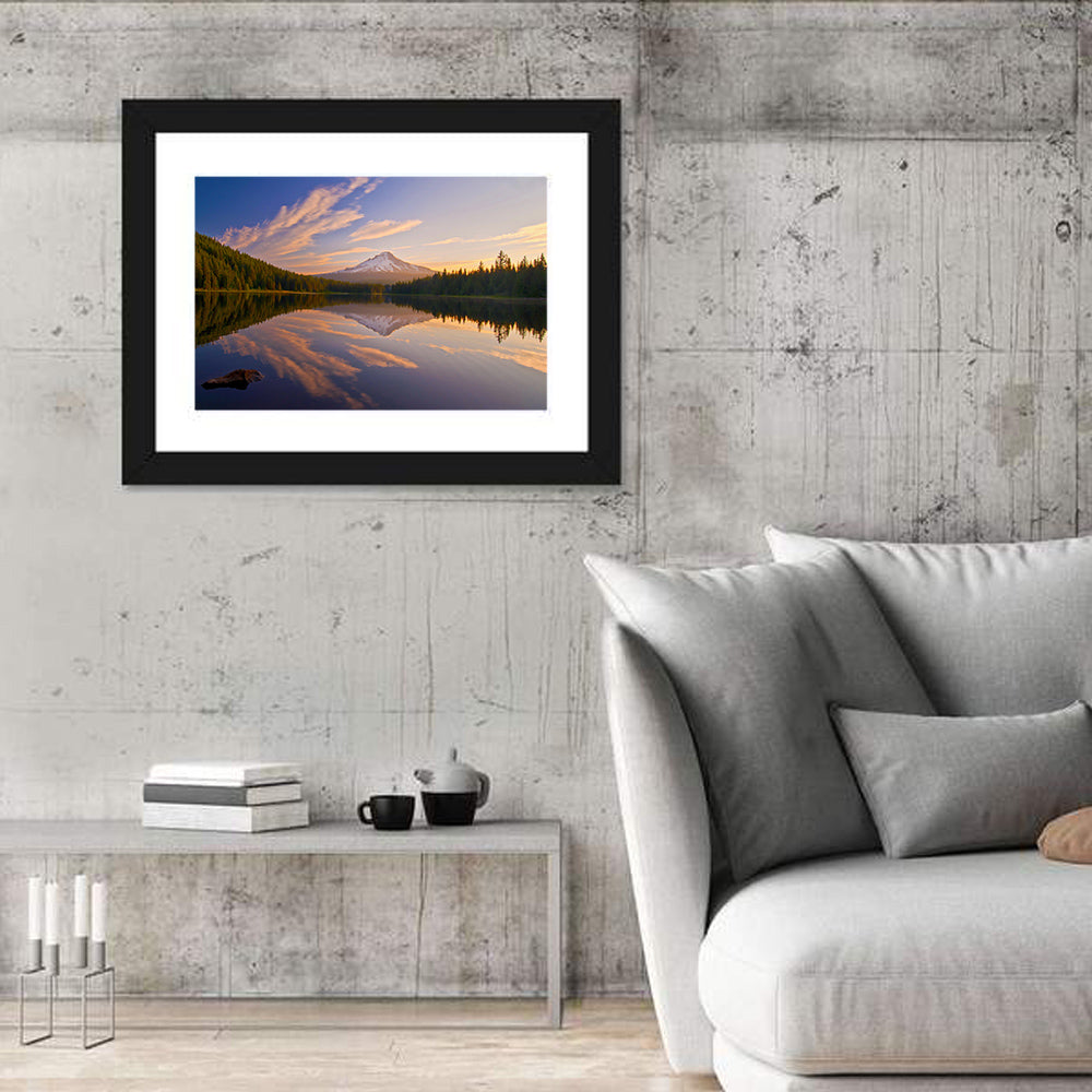 Mount Hood Reflection at Trillium Lake Wall Art