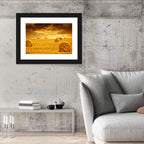 Golden Hour Haystacks Wall Art