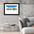 Bangkok Landmarks Reflection Scene Wall Art