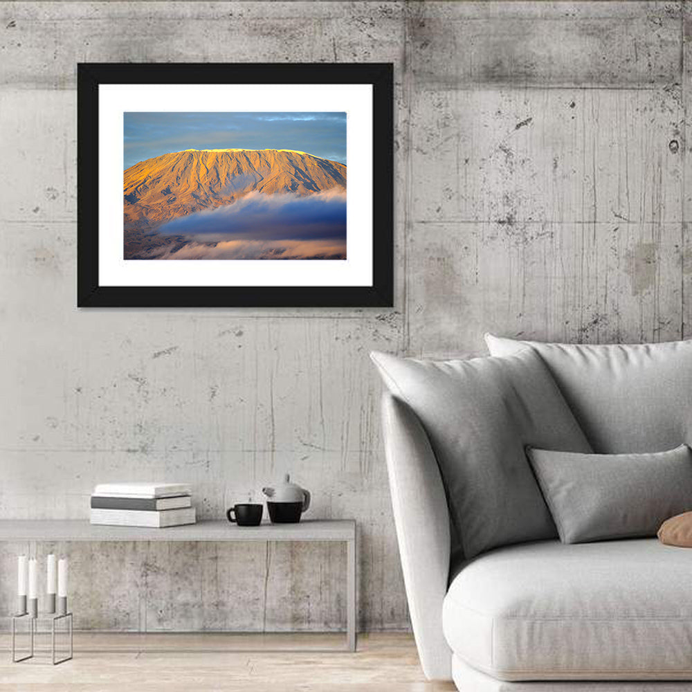 Kilimanjaro Sunrise Wall Art in a room, landscape