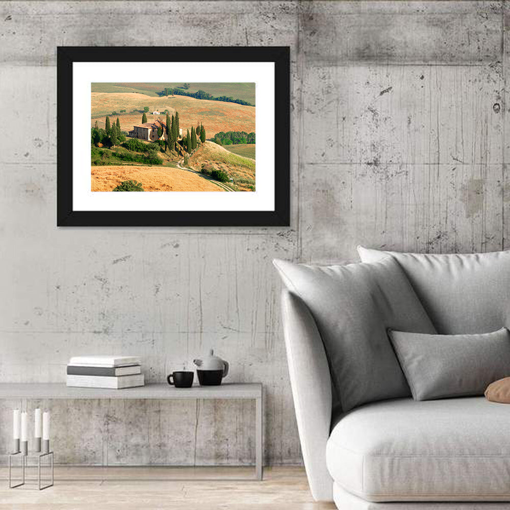 Golden Cypress Hill Villa Wall Art