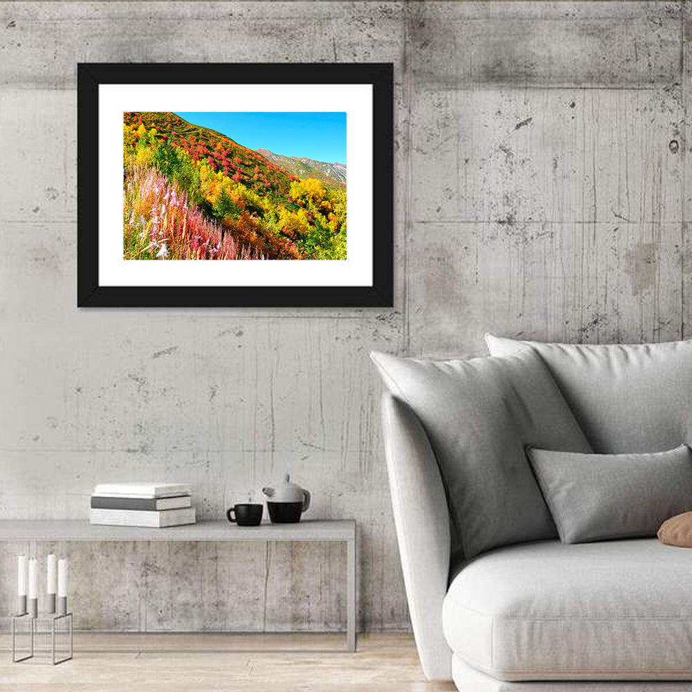 Svaneti Autumn Mountain Landscape Wall Art