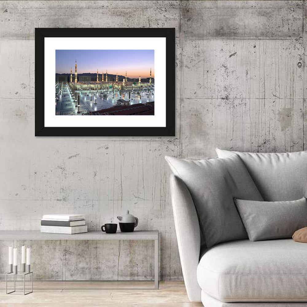 Nabawi Mosque at Dusk, Medina Wall Art