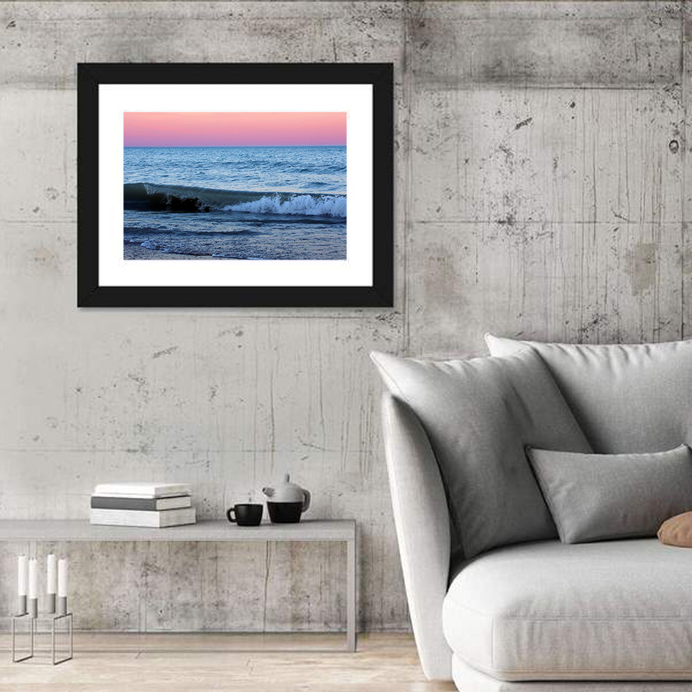 Lake Michigan Sunset with Sailboat Wall Art