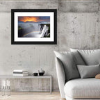 Victoria Falls Rainbow at Dusk Wall Art
