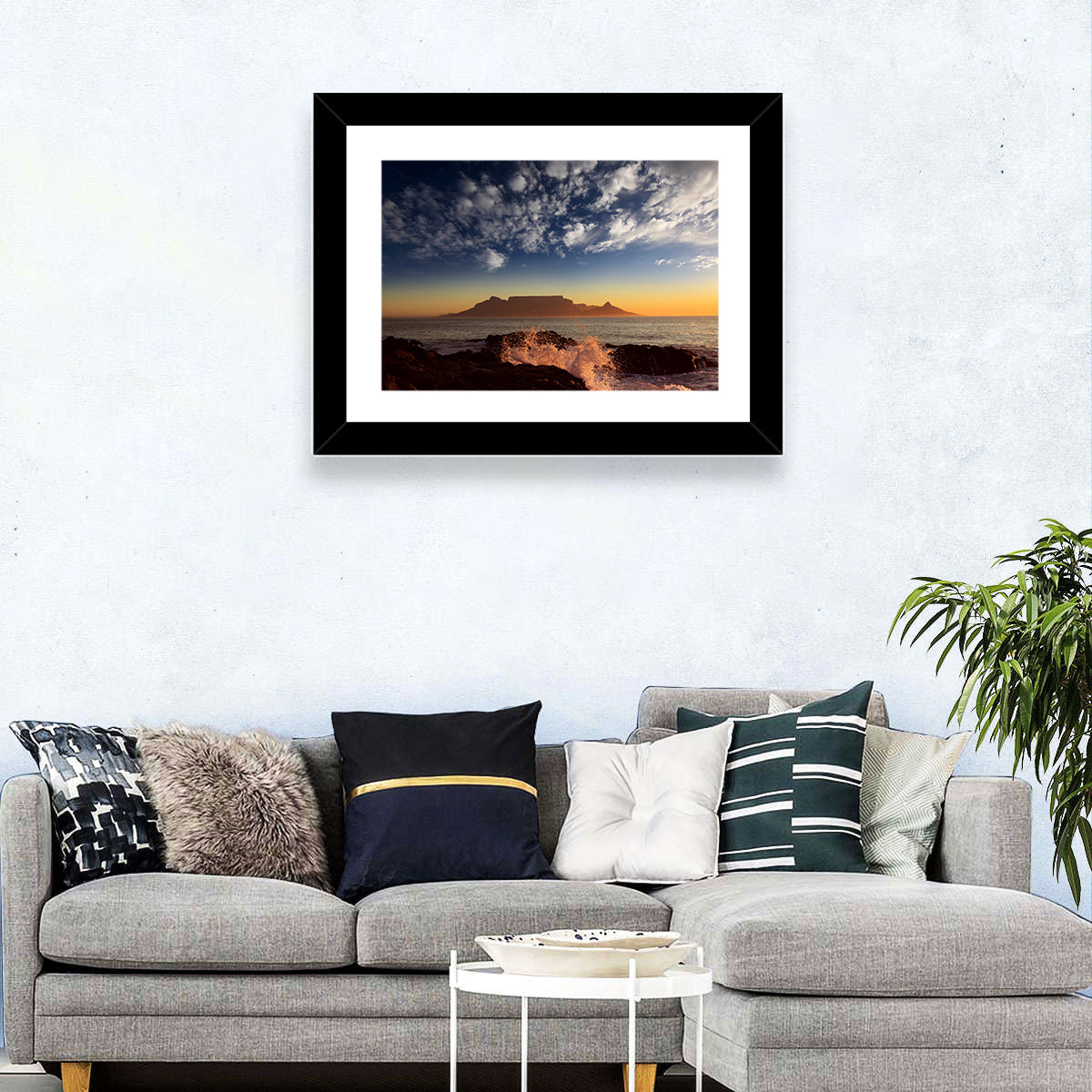 Table Mountain Sunset Silhouette Wall Art