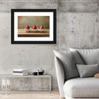 Three Red Pears in Bowls Wall Art