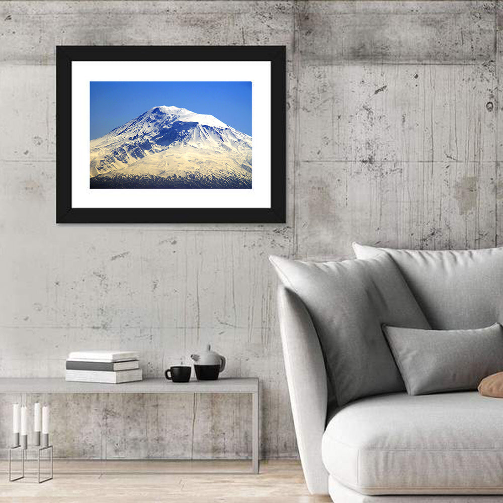 Mount Ararat Winter Summit Wall Art in a room, landscape