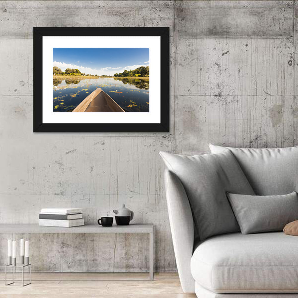 Mokoro Canoe in Okavango Delta Wall Art