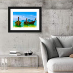 Three Long-tail Boats on Turquoise Water Wall Art