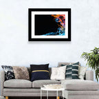 Glowing Flame Abstract Wall Art
