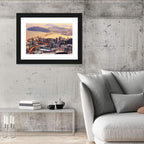 Busan Dusk Aerial Skyline with Gwangan Bridge Wall Art