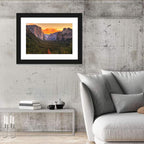 Yosemite Valley Sunset from Tunnel View Wall Art