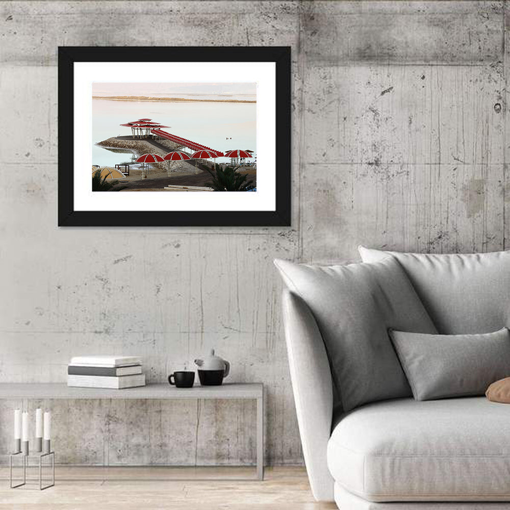 Ein Bokek Dead Sea Boardwalk Wall Art in a room, landscape