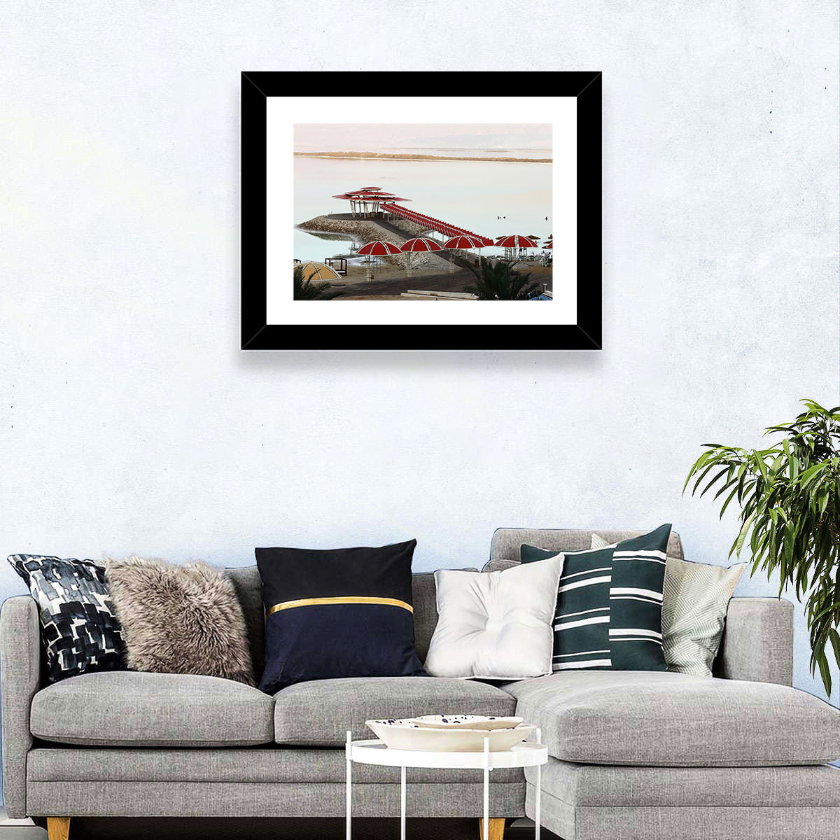 Ein Bokek Dead Sea Boardwalk Wall Art in a room, landscape