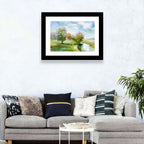 Spring Cottage by the Stream Wall Art