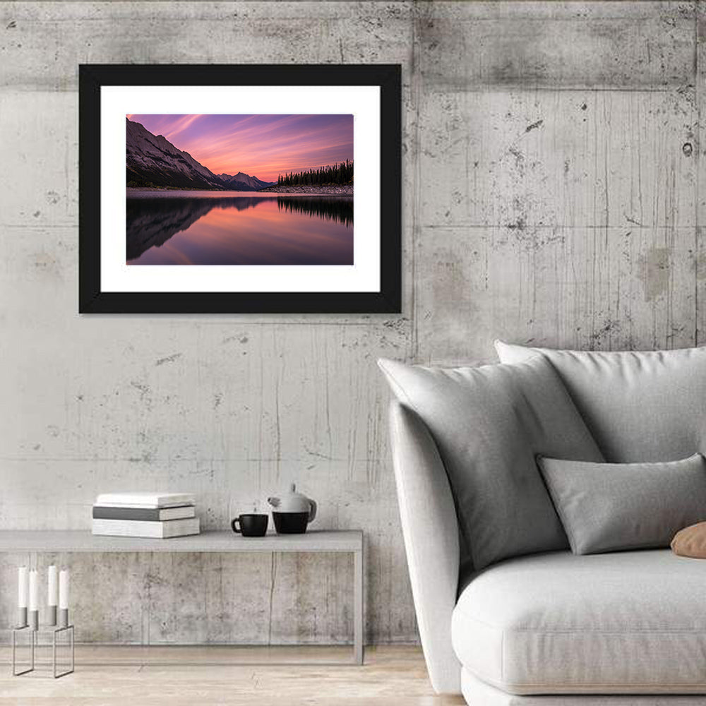 Medicine Lake Sunset Reflection Wall Art