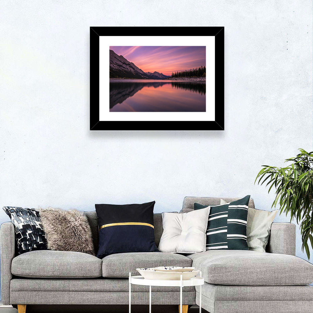 Medicine Lake Sunset Reflection Wall Art