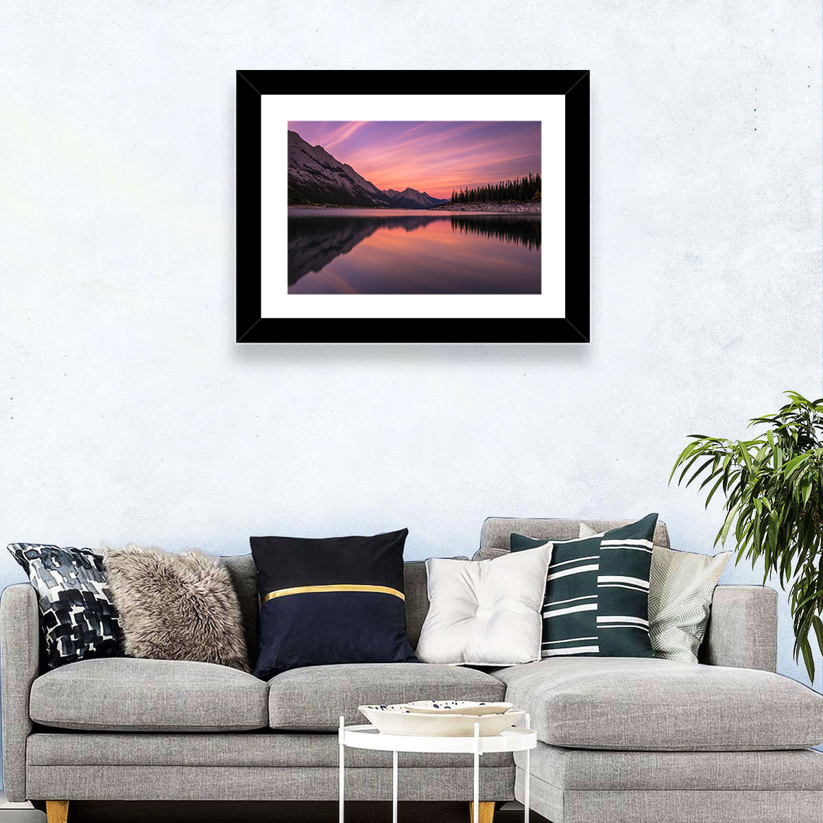 Medicine Lake Sunset Reflection Wall Art