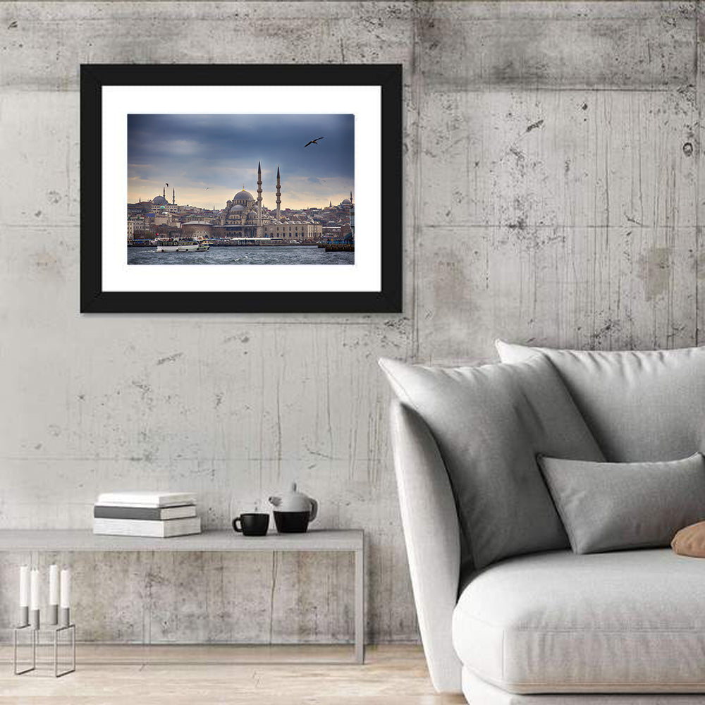Istanbul Skyline with New Mosque Wall Art