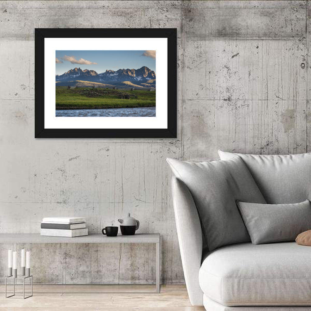 Sawtooth Mountains, Idaho Wall Art in a room, landscape