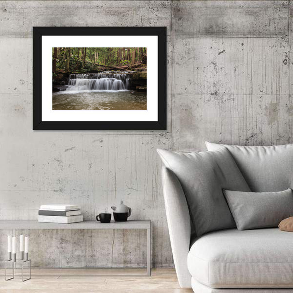 Tolliver Waterfall Wall Art in a room, landscape