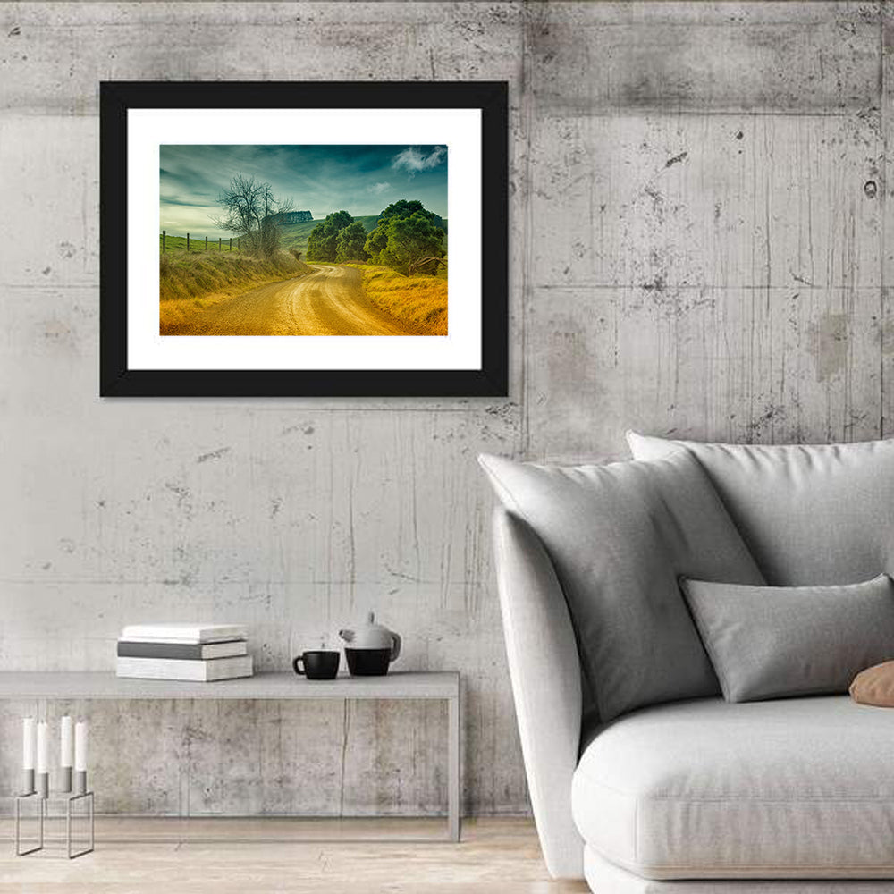 Golden Country Road Wall Art