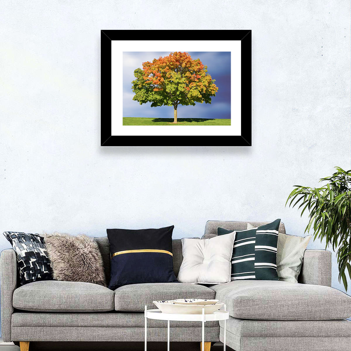 Maple with Split Foliage Wall Art in a room, landscape